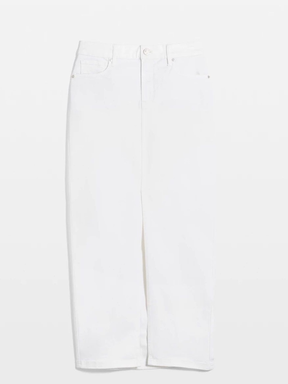 NWT White House Black Market White Denim Maxi Skirt SZ-14 Pockets - Picture 10 of 10